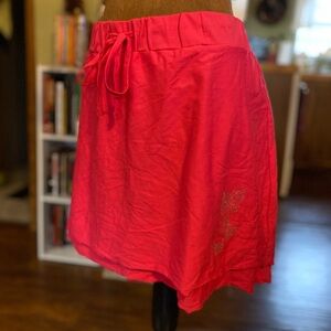 Delia’s hot pink mini skirt rhinestone butterflies